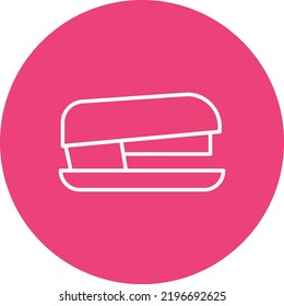 Stapler line circle icon vector image. Can also be used for web apps, mobile apps and print media.