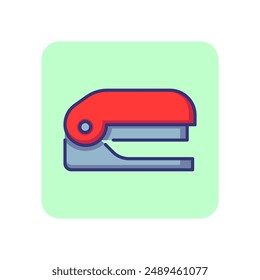 Stapler line icon. Clip, fastener, stapling. Office supply concept. Can be used for topics like stationary, document, paperwork