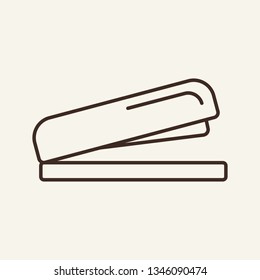 Stapler line icon. Staple, equipment, tool. Office concept. Vector illustration can be used for topics like stationery, office supply, paperwork