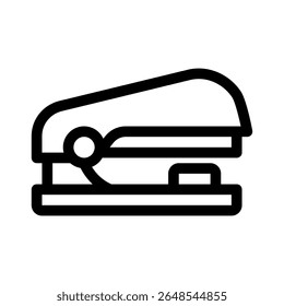 Stapler line icons.School supplies. Simple vector symbol used for school, travel, or education themes. Clean linear design, editable stroke, isolated on white.