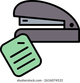 Stapler Line Vector Icon Design