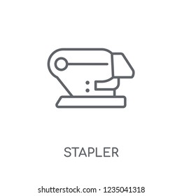 Stapler linear icon. Modern outline Stapler logo concept on white background from E-learning and education collection. Suitable for use on web apps, mobile apps and print media.