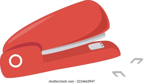 stapler machine red vector design
