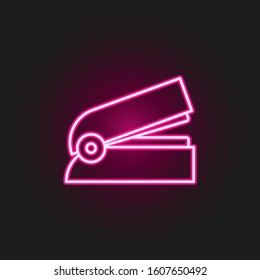 stapler neon style icon. Simple thin line, outline vector of education icons for ui and ux, website or mobile application