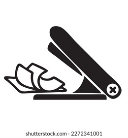 Stapler office tool for paper binding. Vector illustration