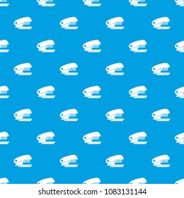 Stapler pattern vector seamless blue repeat for any use