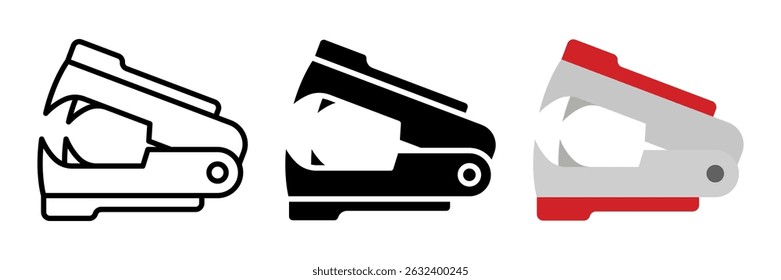 Stapler Remover icon set. for mobile concept and web design. vector illustration