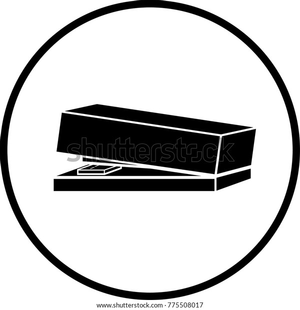 Stapler Side View Symbol Stock Vector Royalty Free