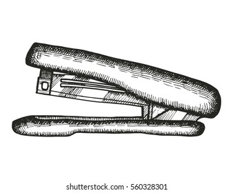 Stapler sketch. vector drawing illustration