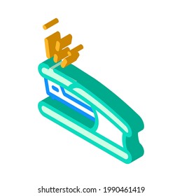 stapler tool stationery isometric icon vector. stapler tool stationery sign. isolated symbol illustration