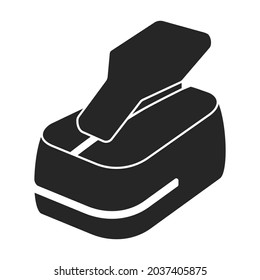 Stapler vector black icon. Vector illustration puncher on white background. Isolated black illustration icon stapler.