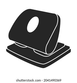 Stapler vector black icon. Vector illustration puncher on white background. Isolated black illustration icon stapler.