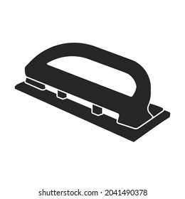 Icono negro del vector de grapadora. Puntero de ilustración de vectores sobre fondo blanco. Icono de ilustración de color negro aislado.