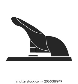 Stapler vector black icon. Vector illustration staple of puncher on white background. Isolated black illustration icon of stapler .