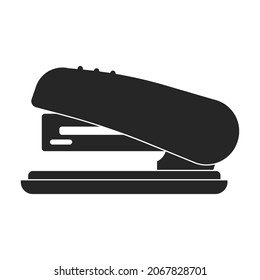 Stapler vector black icon. Vector illustration staple of puncher on white background. Isolated black illustration icon of stapler .