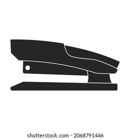 Stapler vector black icon. Vector illustration staple of puncher on white background. Isolated black illustration icon of stapler .