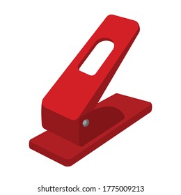 Stapler vector cartoon icon. Vector illustration puncher on white background. Isolated cartoon illustration icon stapler.