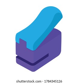Stapler vector cartoon icon. Vector illustration puncher on white background. Isolated cartoon illustration icon stapler.