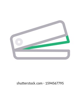 stapler vector color line icon 