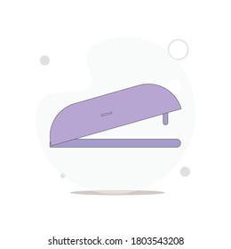 Stapler vector flat illustration on white