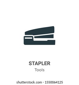 Stapler vector icon on white background. Flat vector stapler icon symbol sign from modern tools collection for mobile concept and web apps design.