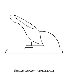 Stapler vector outline icon. Vector illustration staple of puncher on white background. Isolated outline illustration icon of stapler .