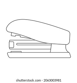 Stapler vector outline icon. Vector illustration staple of puncher on white background. Isolated outline illustration icon of stapler .