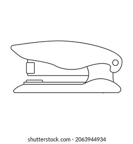 Stapler vector outline icon. Vector illustration staple of puncher on white background. Isolated outline illustration icon of stapler .