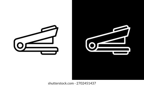 Diseño de conjunto de iconos blancos de grapadora