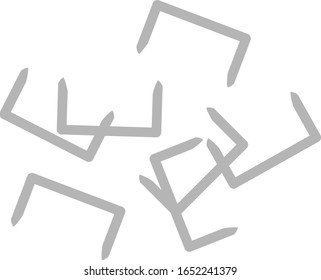 Staples isolated vector illustration image.