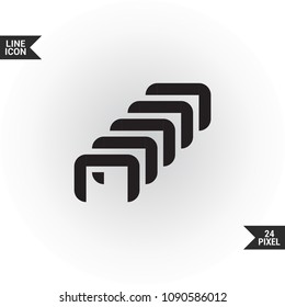 Staples minimal icon. Clamps line vector icon for websites and mobile minimalistic flat design.