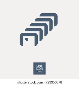Staples minimal icon. Clamps line vector icon for websites and mobile minimalistic flat design.