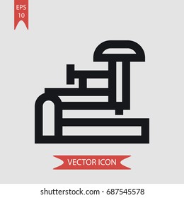 Stapple vector icon, illustration symbol