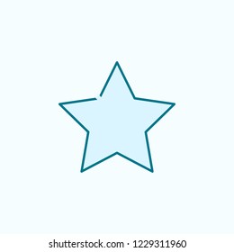 star 2 colored line icon. Simple colored element illustration. star outline symbol design from web icons set