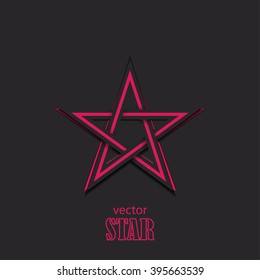 Star 3D abstract symbol. Popularity concept. Vector Illustration