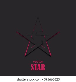 Star 3D abstract symbol. Popularity concept. Vector Illustration