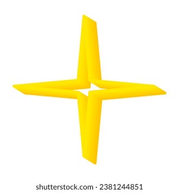 Star 3d icon frame. Vector illustration.