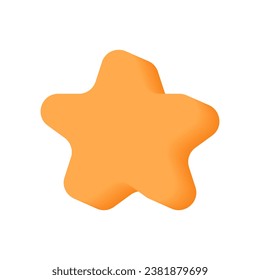 Icono de estrella 3d. Ilustración vectorial.