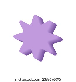 Star 3d icon. Vector illustration.