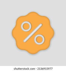 Star 3D-Label mit %-Vektorsymbol. Türkisfarbener Fleck mit weißem Rabatt. Kreative Marketing-Anzeigen treiben Umsatz und Schnäppchen voran. Promotion-modische Produkt-Stock-Verkaufsvorlage.