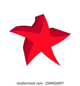 Star 3d symbol. 3D Star Logo Template. Vector eps.10