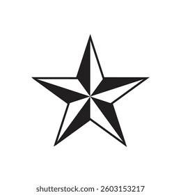 Star 3D symbol vector logo template, Sign illustration