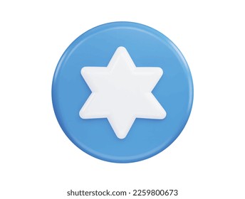 Star with 3d vector icon illustration	