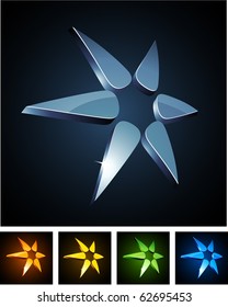 Star 3d vector icon such logos.