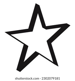 star 3d.Vector icon isolated on white background,eps10