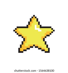 star 8 bits pixelated style icon vector illustration design