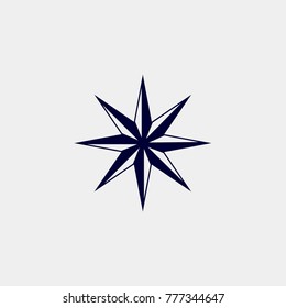 star 8 icon, Vector illustration.