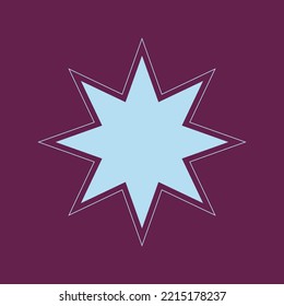 Star with 8 point, Octagram. A snowflake.