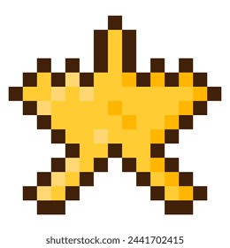 Comienza para juegos de 8 bits. Icono de vector en estilo de arte de píxel