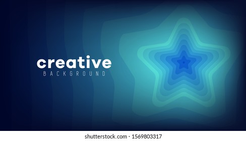 Star abstract blue background design